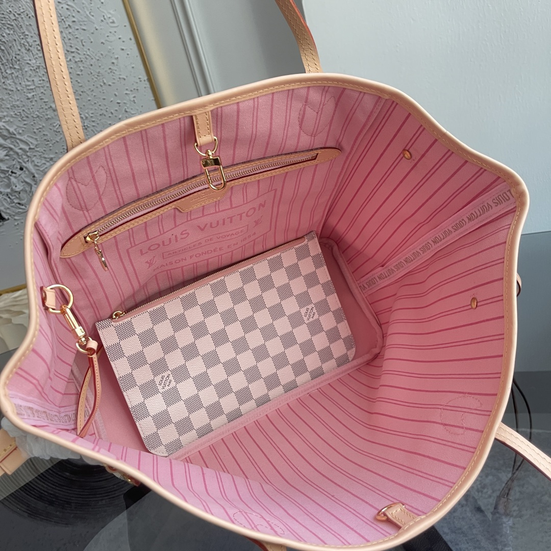 Louis Vuitton Neverfull MM Tote Bag in Damier Ebene Canvas - Image 8