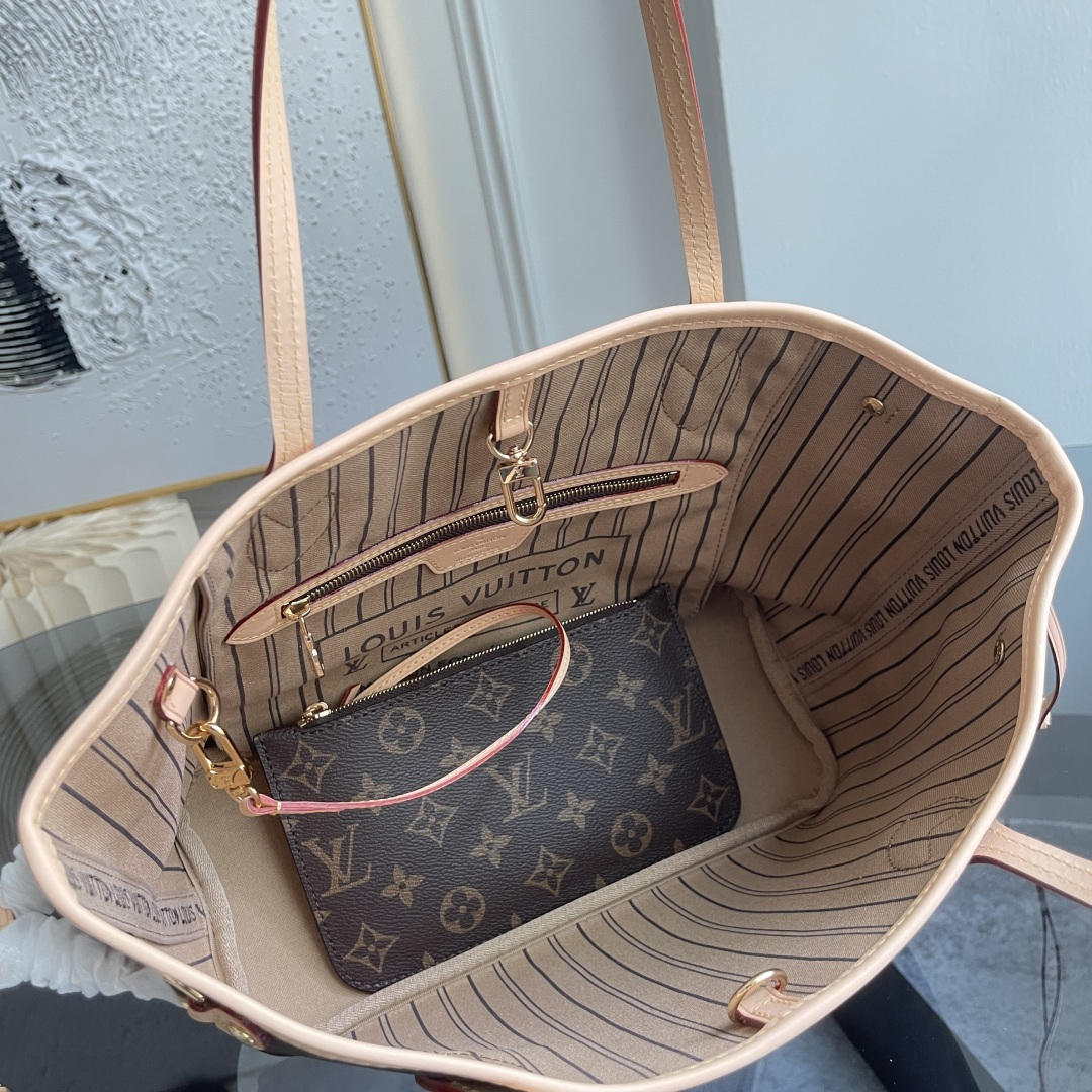 Louis Vuitton Neverfull Small Tote Bag in Damier Ebene Canvas - Image 8