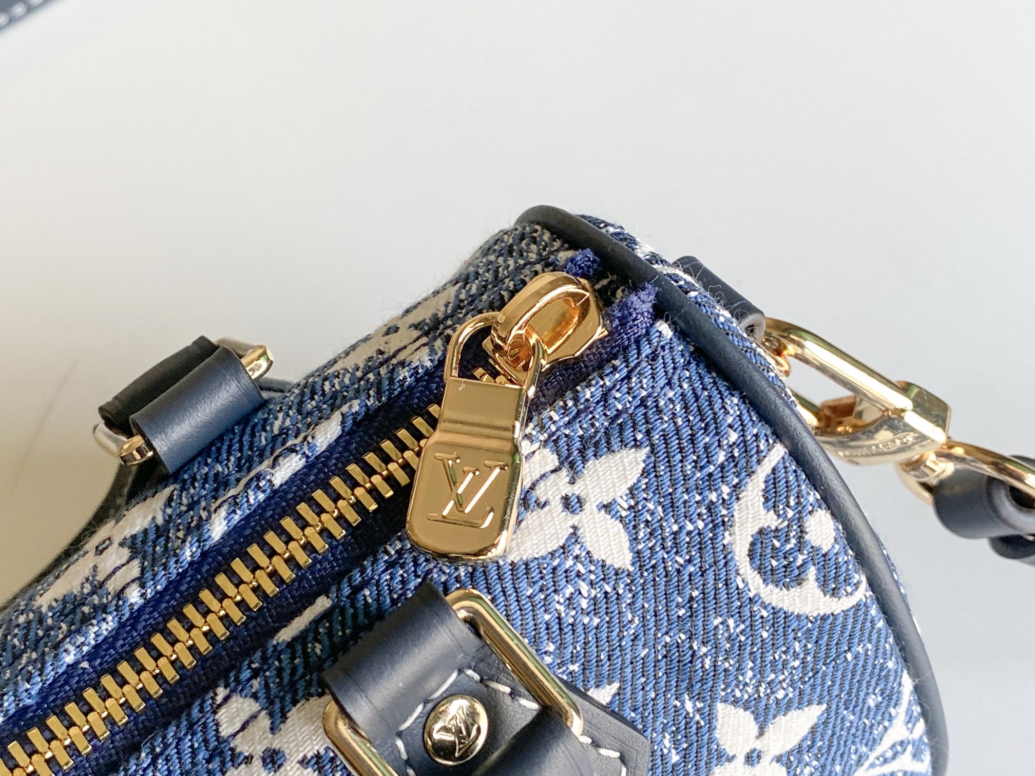 Louis Vuitton Nano Speedy Handbag M81168 - Blue Denim - Image 8