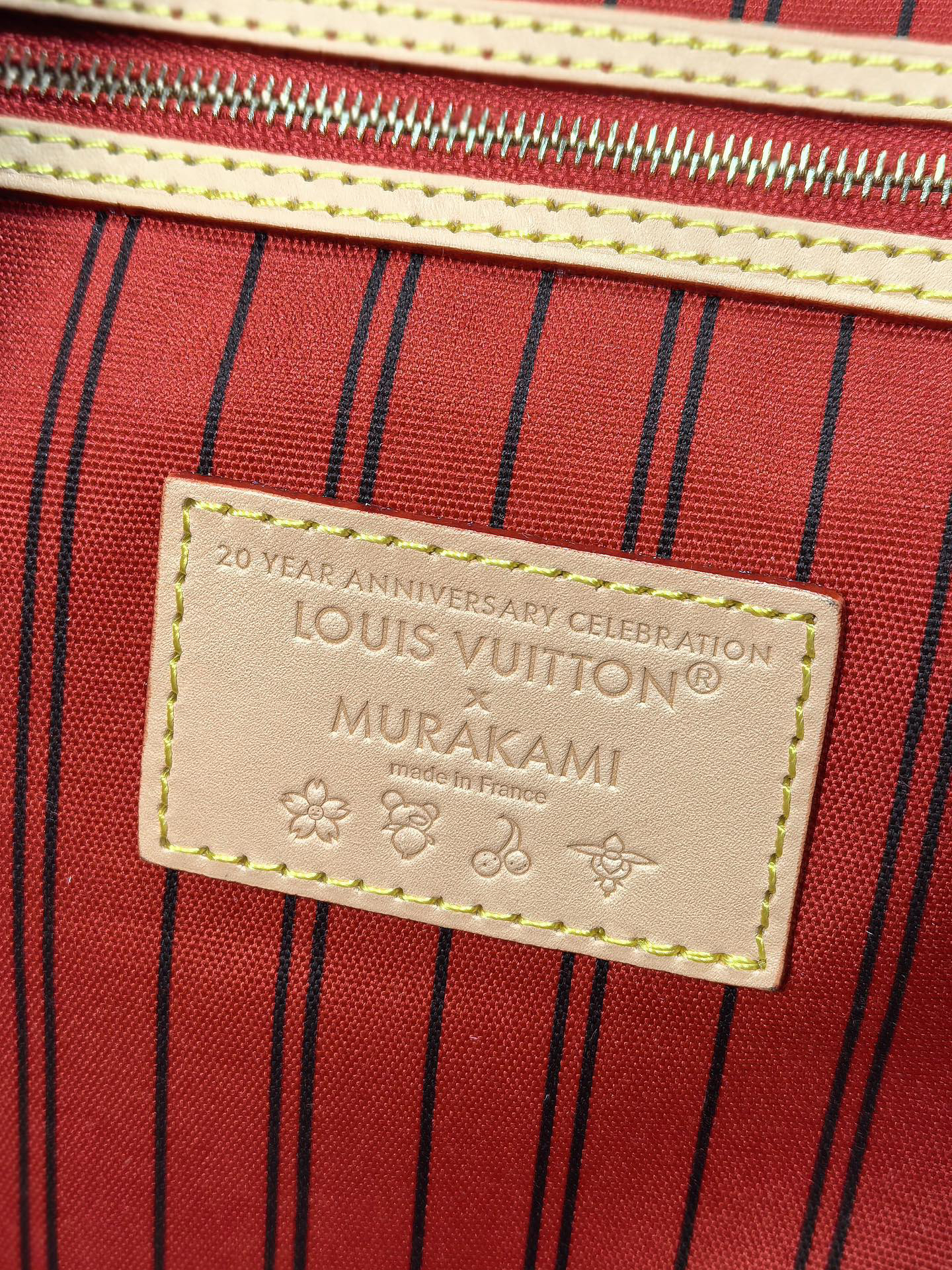 Louis Vuitton Neverfull MM Cherry Monogram Tote Bag - Image 8
