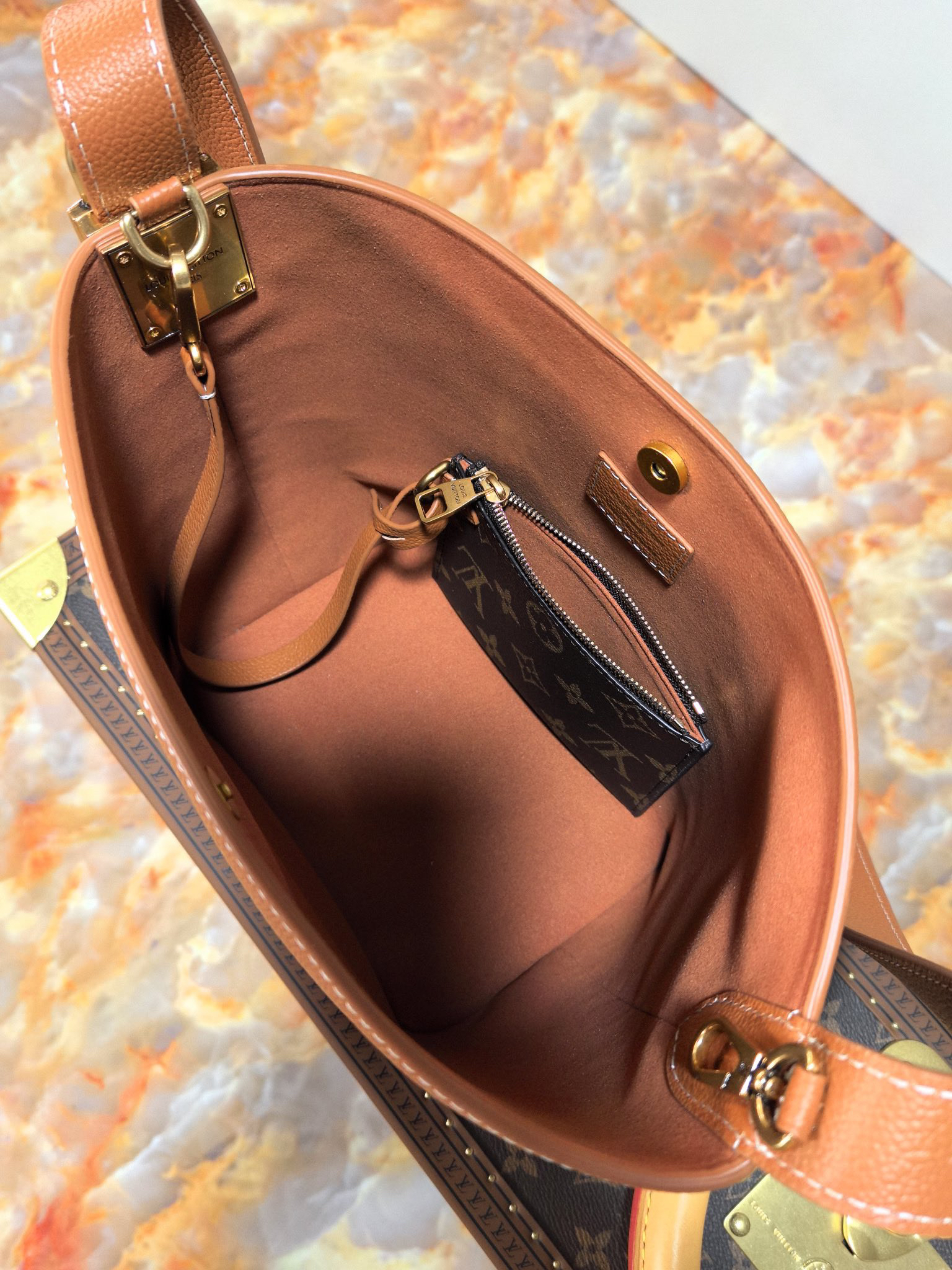 Louis Vuitton Low Key All In BB Brown Bucket Bag - Image 8