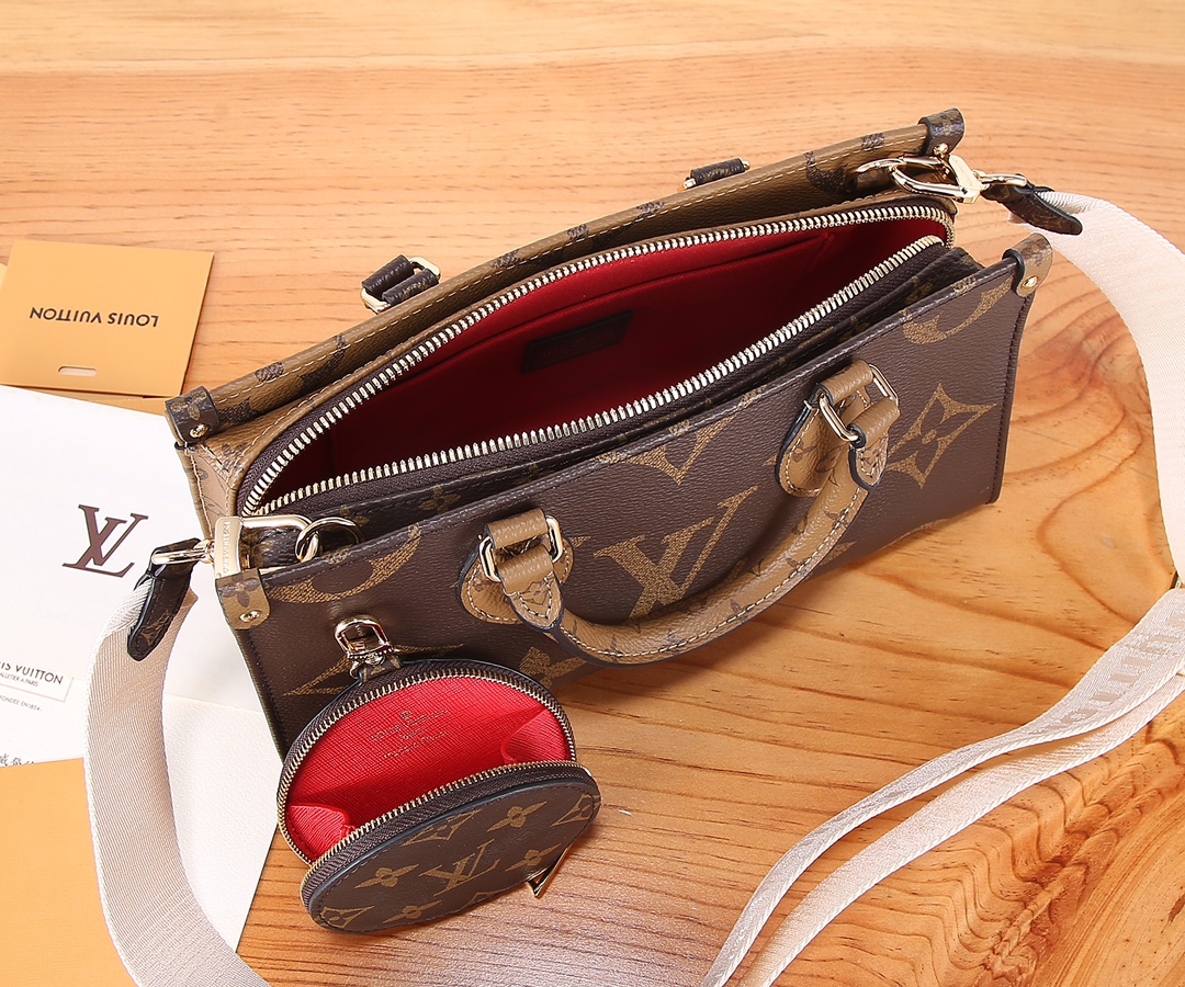 Louis Vuitton OnTheGo East West Tote Bag in Giant Monogram and Monogram Reverse Canvas - Image 8