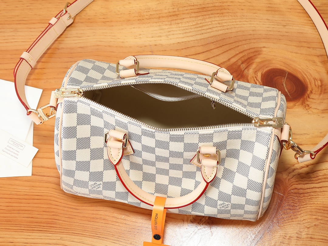 Louis Vuitton Speedy Bandoulière 25 Handbag in Damier Azur Canvas - Image 8