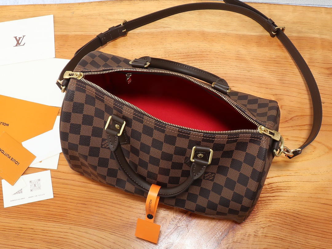 Speedy Bandoulière 30 Handbag in Damier Ebene Canvas - Image 8