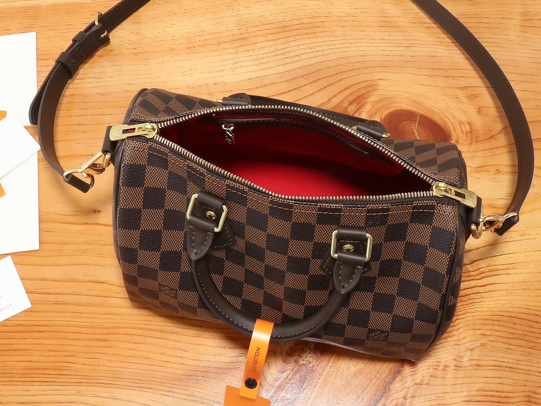 Louis Vuitton Speedy Bandoulière 25 Handbag in Damier Ebene Canvas - Image 8