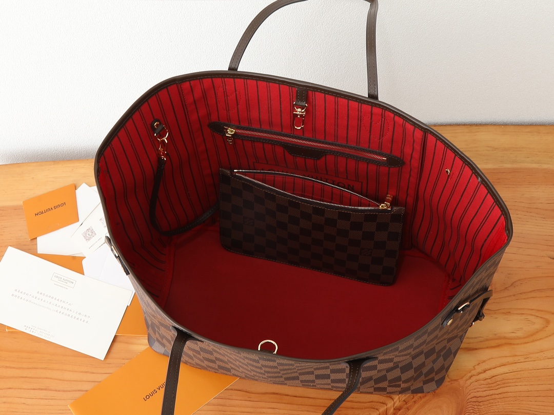 Louis Vuitton Neverfull Large Tote Bag in Damier Ebene Canvas - Image 8