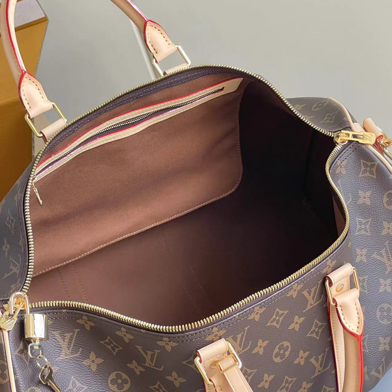Louis Vuitton Keepall Bandouliere 50 Monogram Eclipse Travel Bag - Image 8