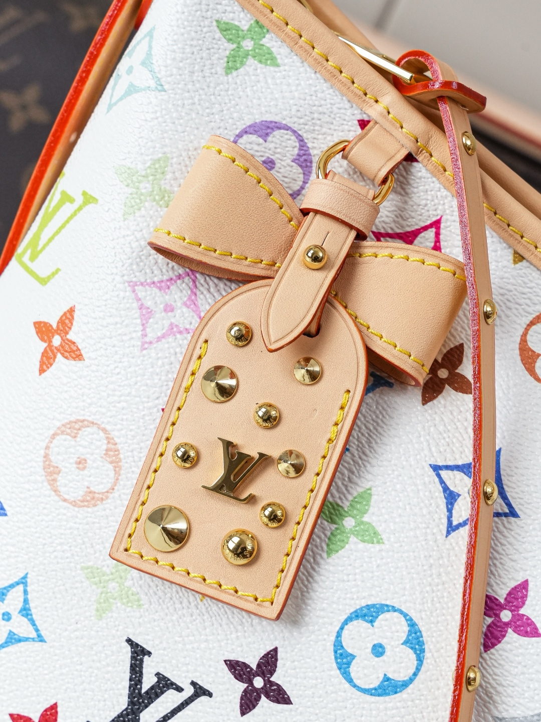 Louis Vuitton x Takashi Murakami Carryall East West Bag in Monogram Canvas - Image 8