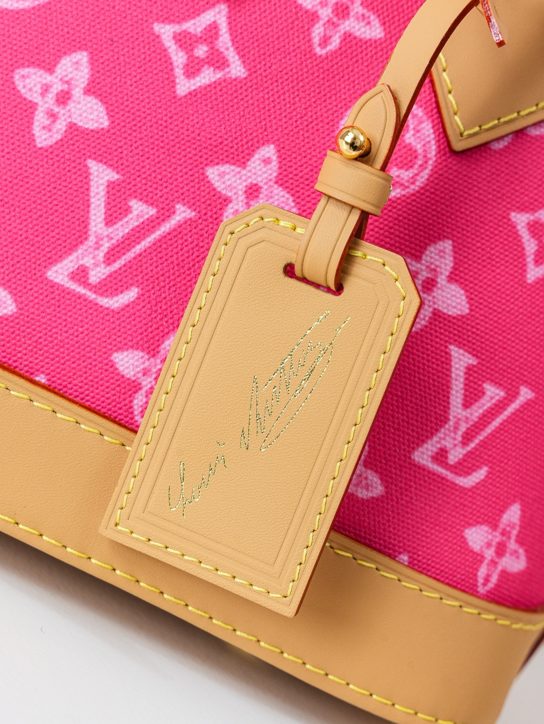 Louis Vuitton Alma BB Red Monogram Canvas Handbag - Image 8