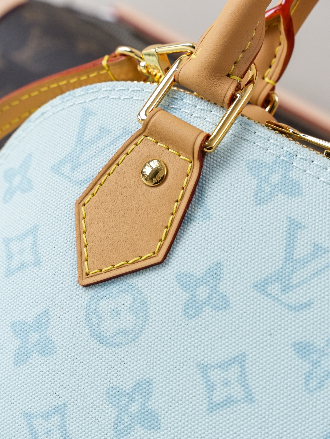 Louis Vuitton Alma BB Light Blue Monogram Handbag - Image 8