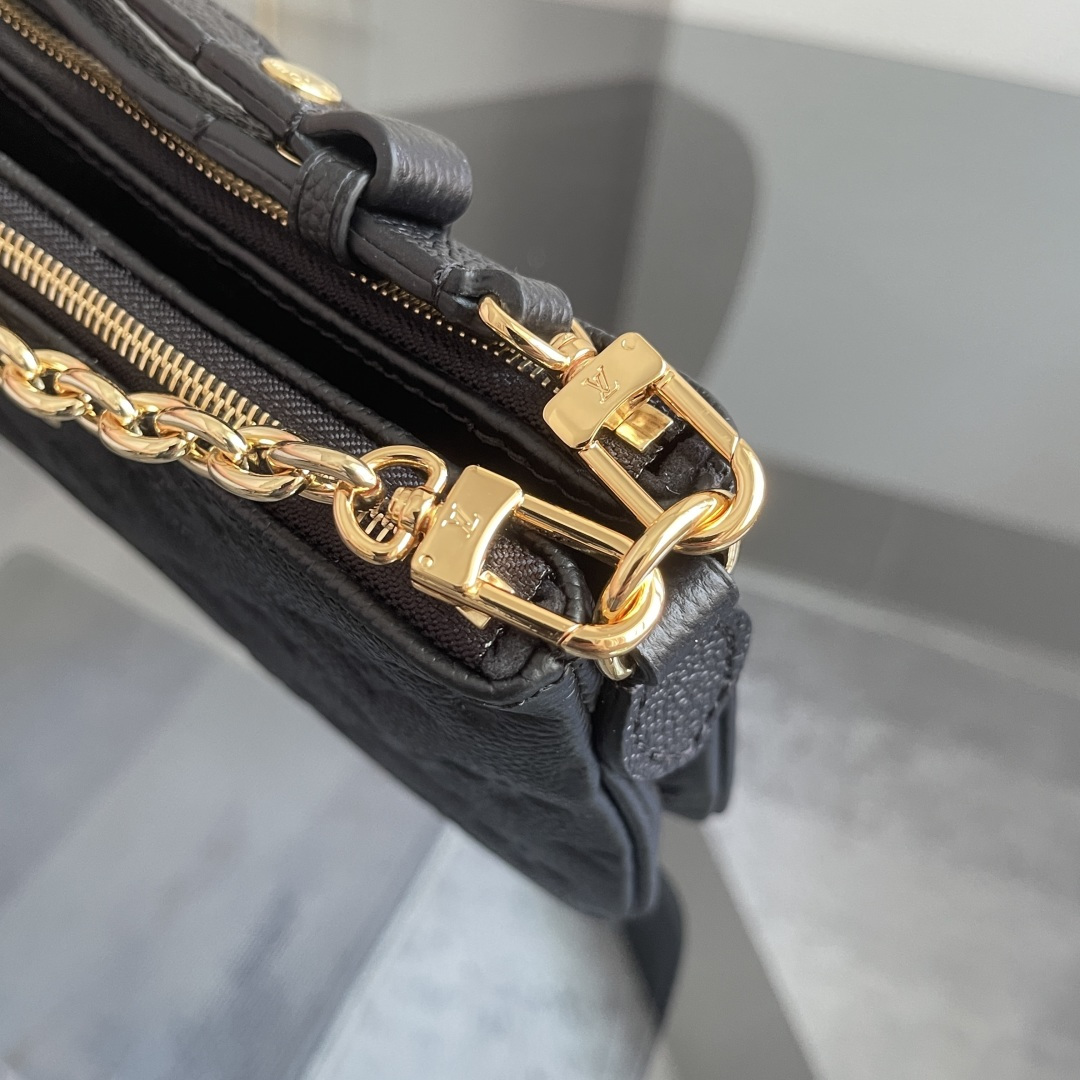 Louis Vuitton Liv Shoulder Bag in Black Monogram Empreinte Leather - Image 8