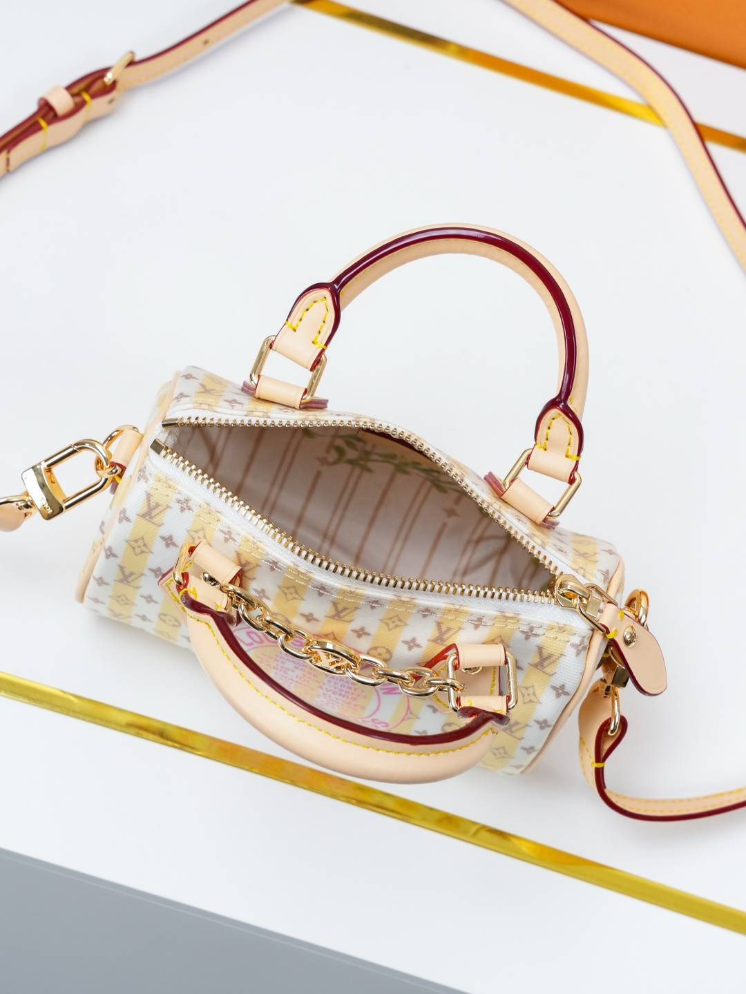 Louis Vuitton Nano Speedy Stamp Series Handbag - Image 8