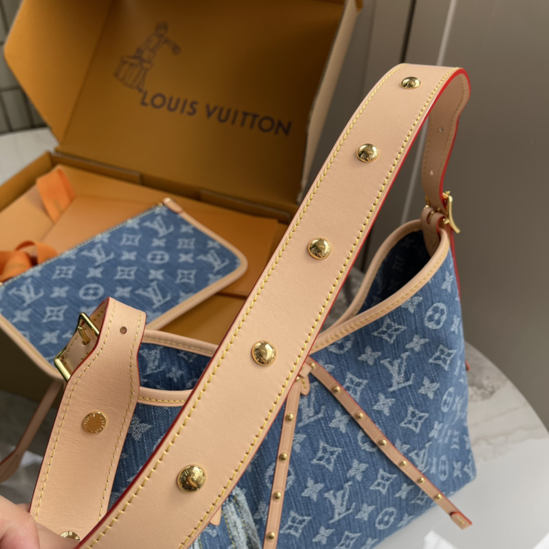 Louis Vuitton CarryAll PM Tote Bag M46854 in Blue Monogram Canvas - Image 8