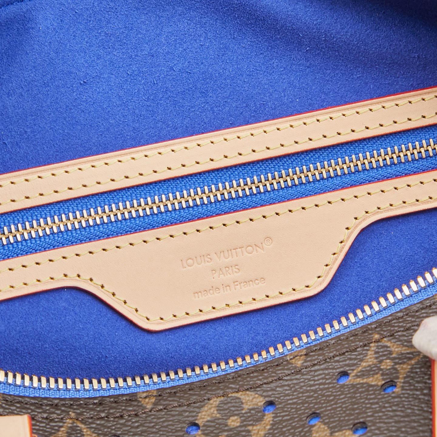Louis Vuitton Speedy Soft 30 Handbag in Blue Monogram Perfo Canvas - Image 8