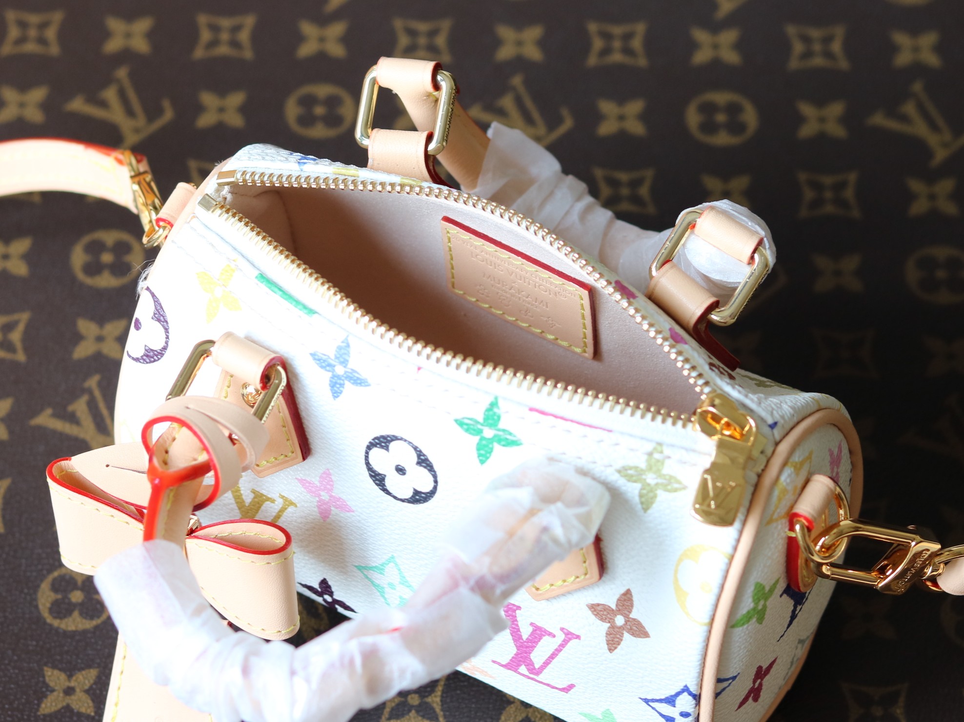 Louis Vuitton Nano Speedy Handbag in Multicolor Monogram Canvas - Image 8