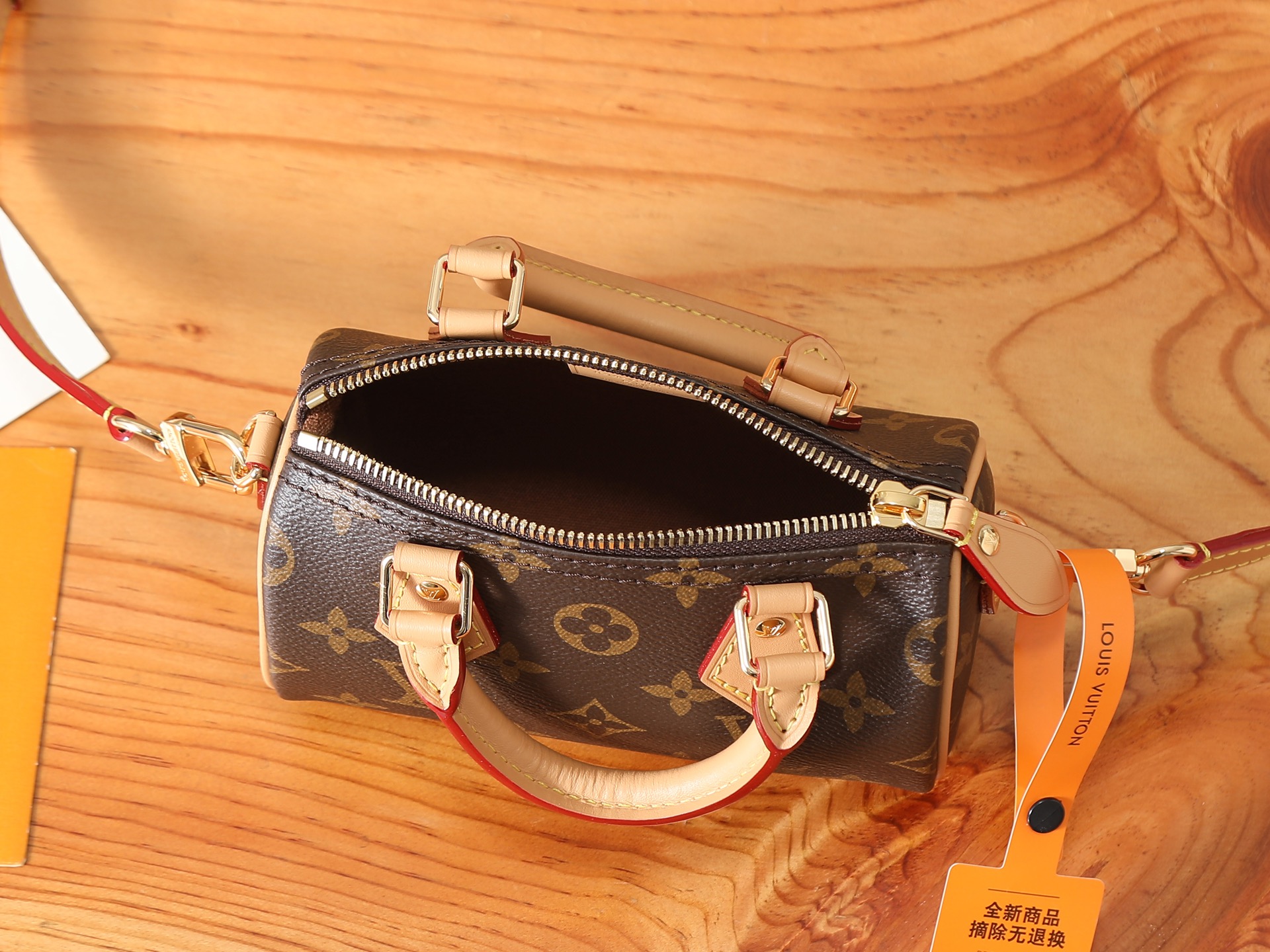 Louis Vuitton Nano Speedy Monogram Crossbody Bag - Image 8