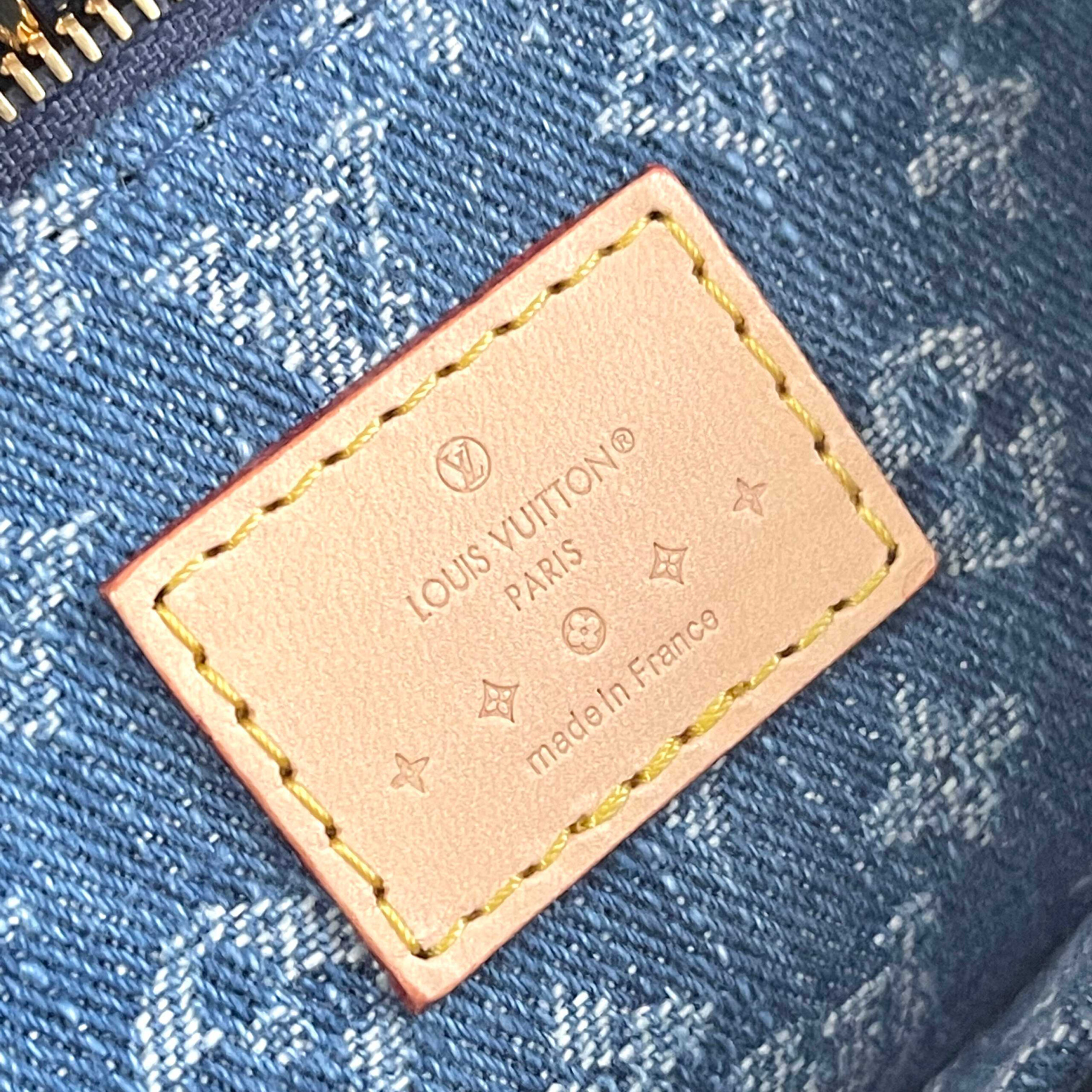 Louis Vuitton OnTheGo Small Monogram Denim Tote Bag - Image 8