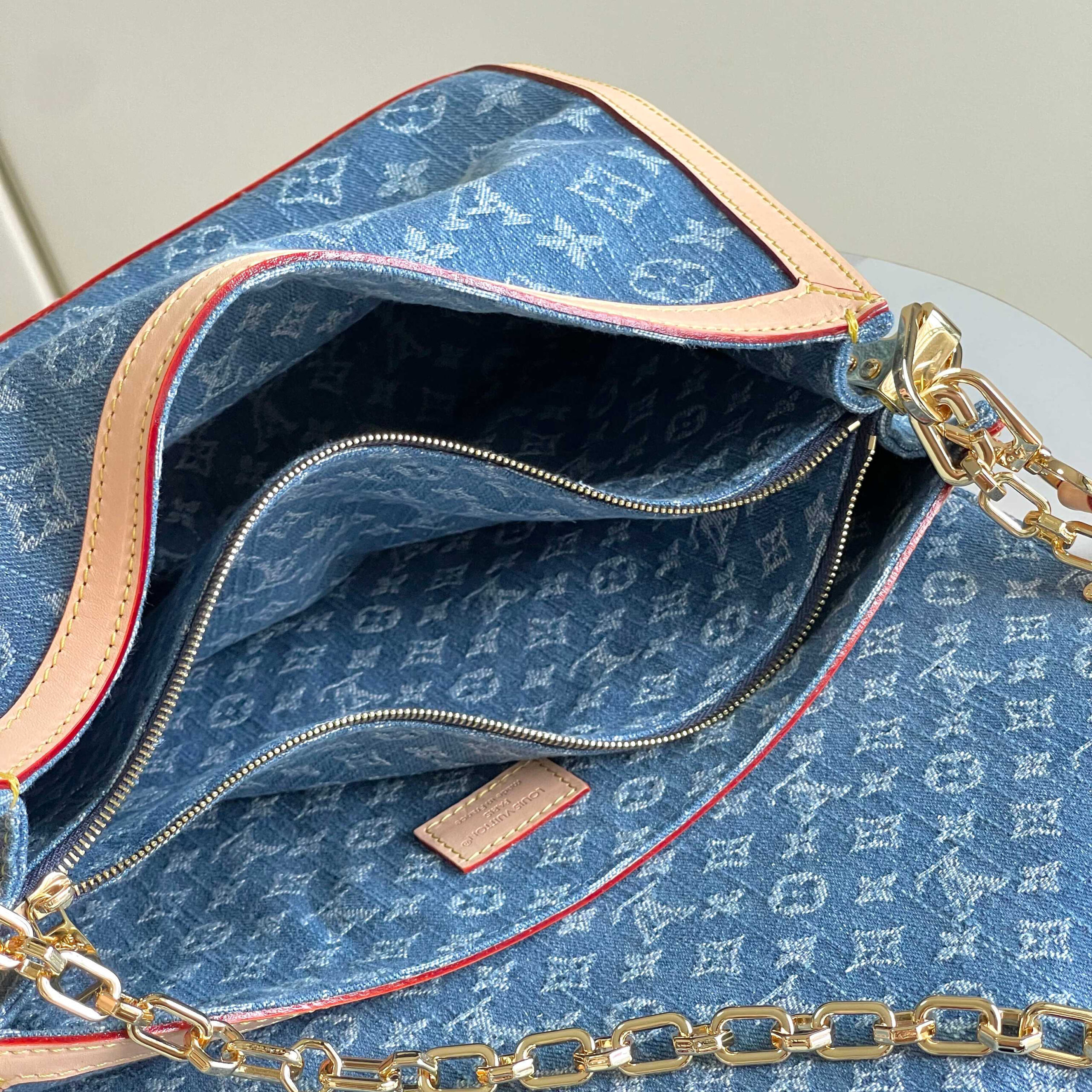 Louis Vuitton Dauphine Soft Large Denim Shoulder Bag - Image 8