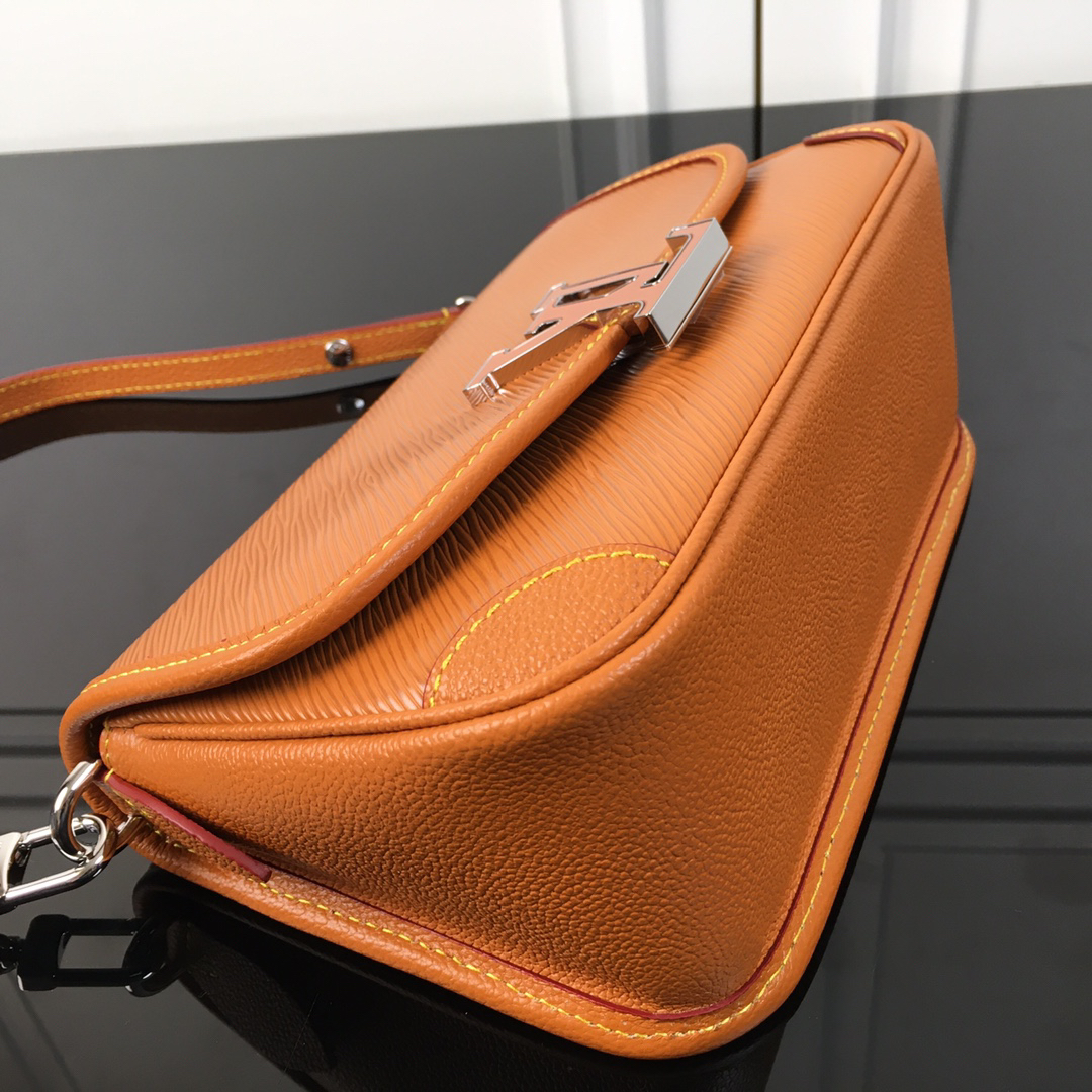 Louis Vuitton Buci Epi Leather Crossbody Bag - Brown - Image 8