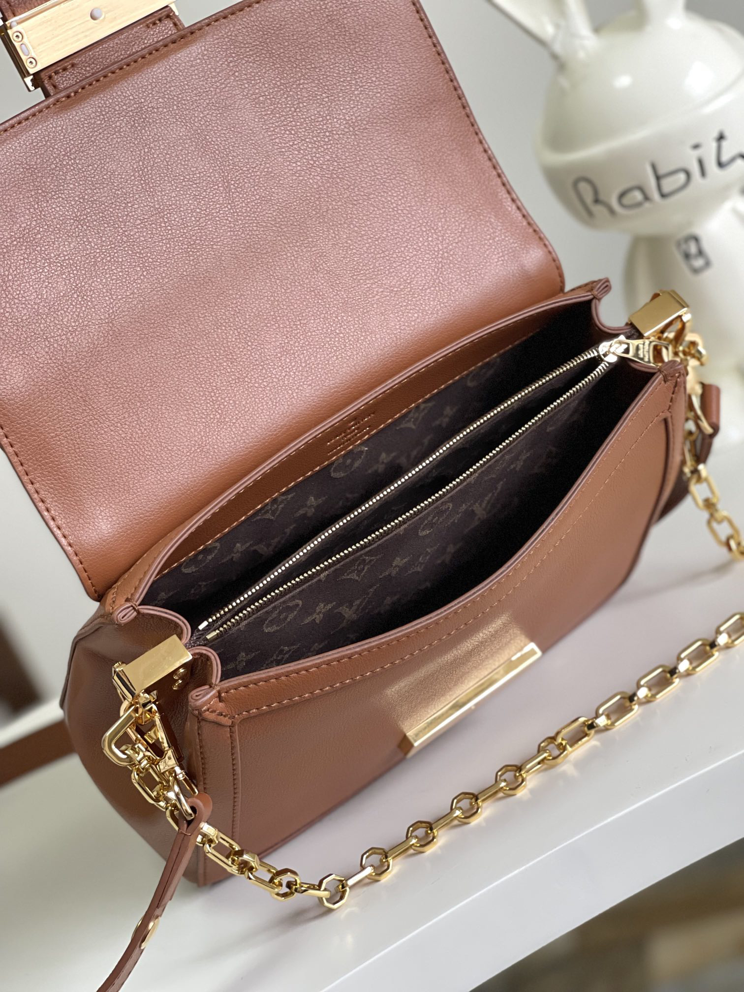 Louis Vuitton Dauphine Soft Medium Crossbody Bag M25209 Black - Image 8
