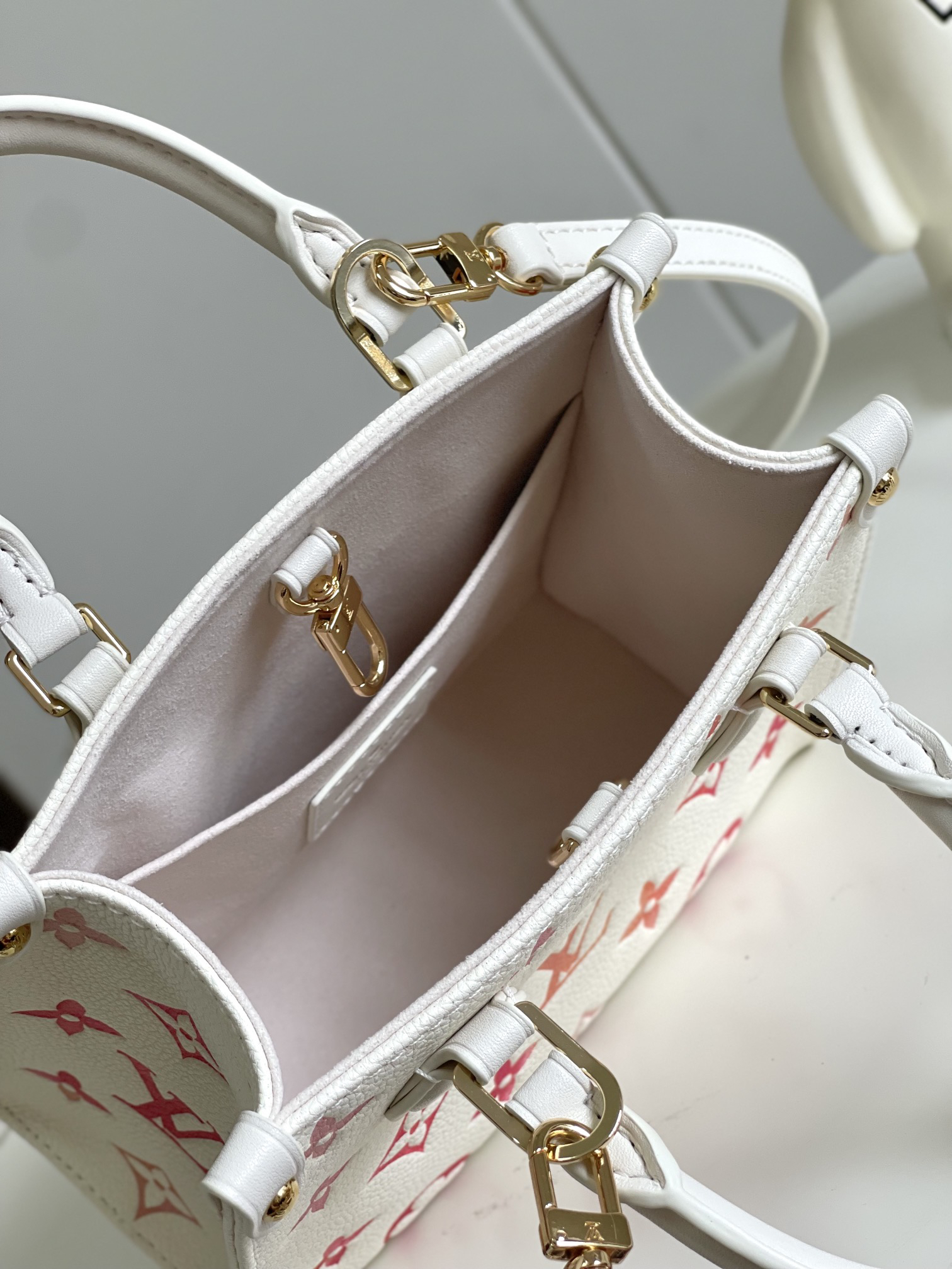 Louis Vuitton OnTheGo BB Crossbody Bag in Strawberry Red - Image 8