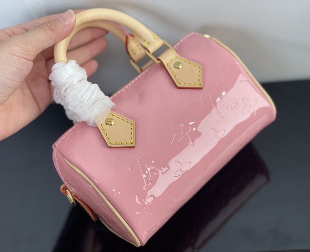 Louis Vuitton Nano Speedy Pink Handbag - Image 8