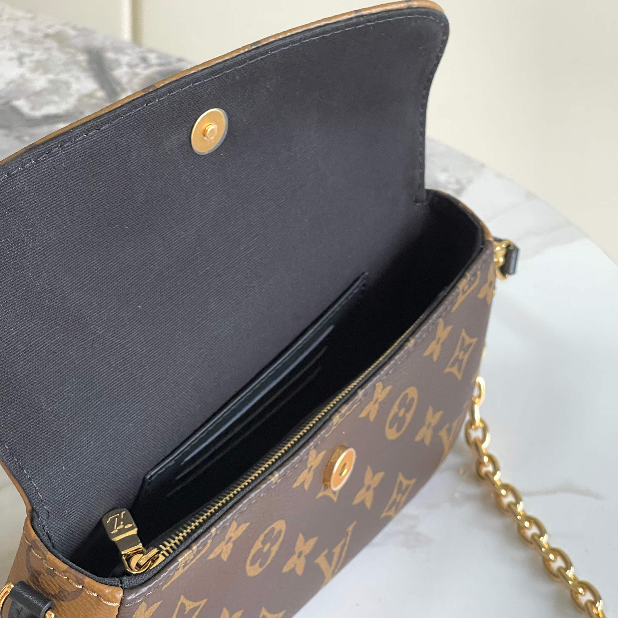 Louis Vuitton Wallet On Chain Ivy in Monogram Reverse Canvas - Image 8