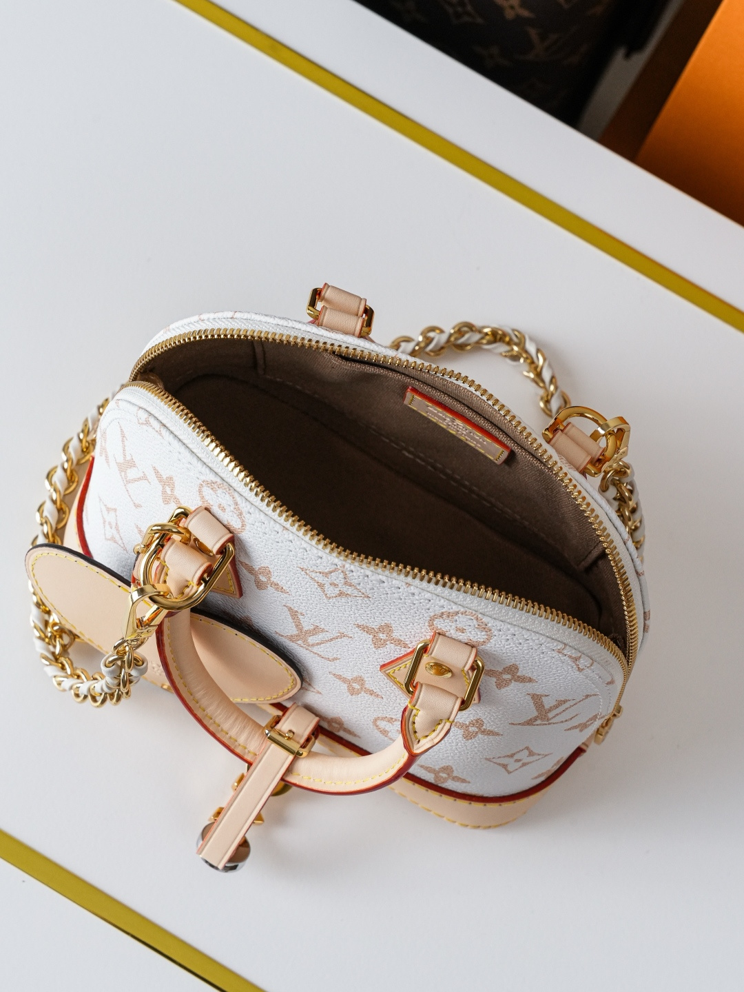Louis Vuitton Alma Mini Customizable Leather Handbag - Image 8