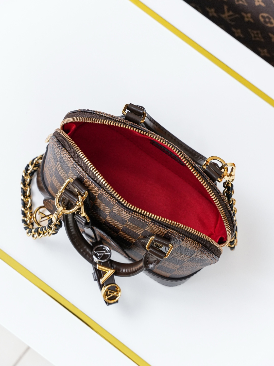 Louis Vuitton Alma Mini Customizable Top-Handle Handbag - Image 8