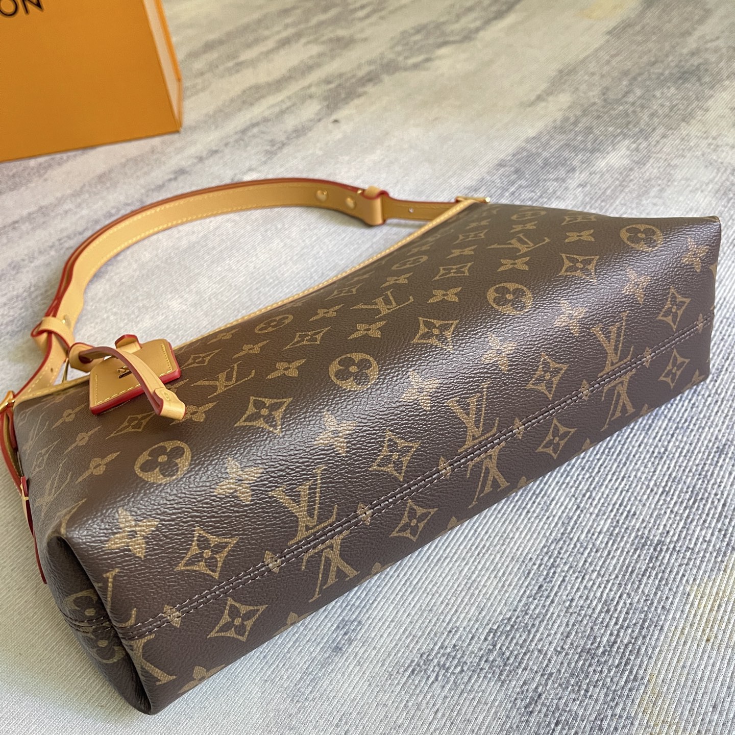 CarryAll East West Handbag in Monogram Canvas and Leather Trim - Image 8
