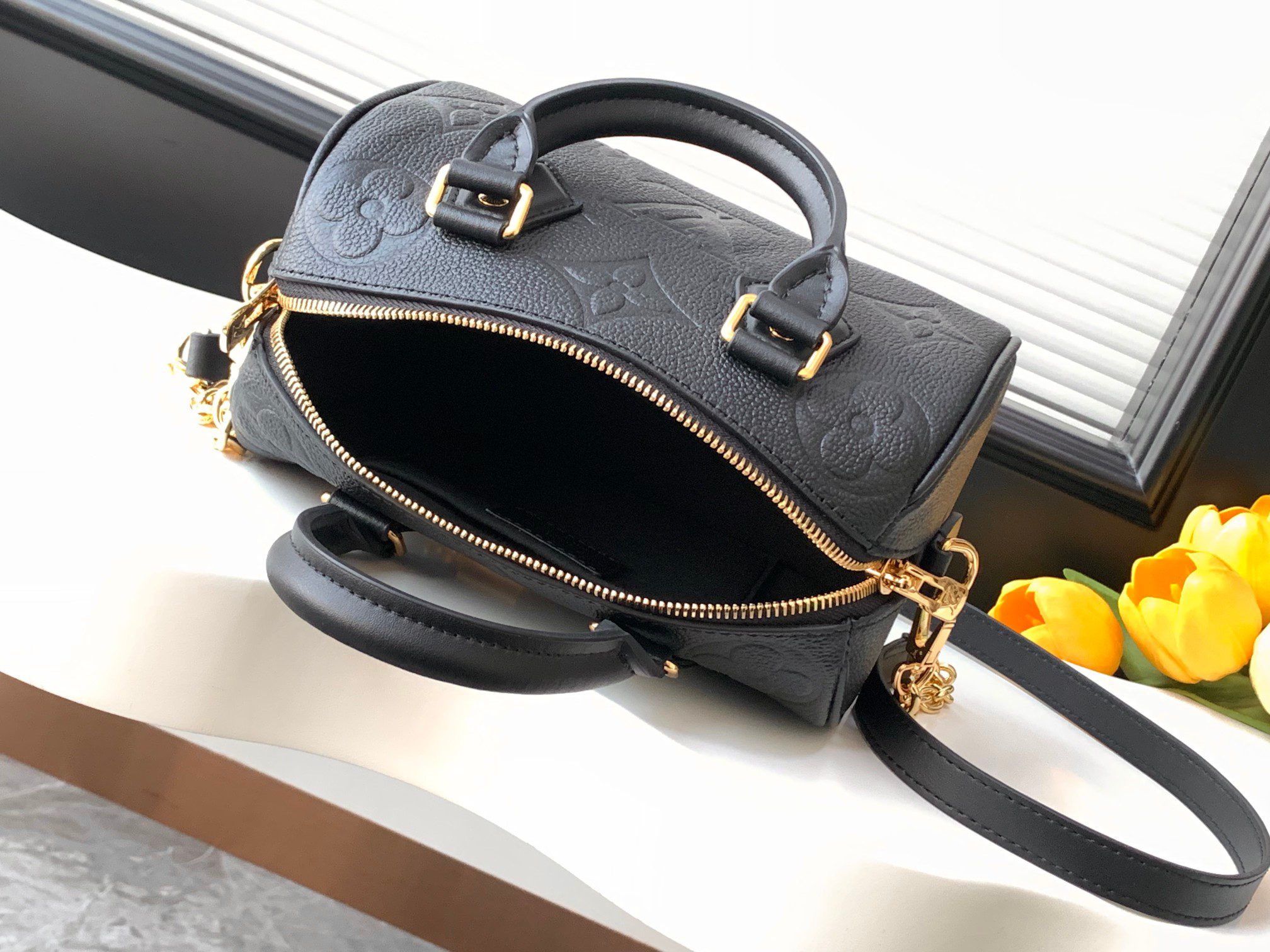 Louis Vuitton Speedy Bandoulière 20 Monogram Empreinte Leather Crossbody Bag - Image 8