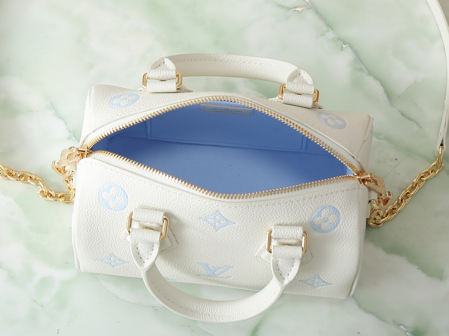 Louis Vuitton Speedy Bandoulière 20 Handbag in Blue Monogram Leather - Image 8