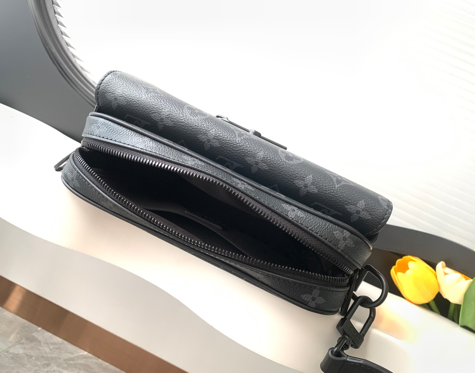 Louis Vuitton Steamer Crossbody Bag in Monogram Eclipse - Image 8