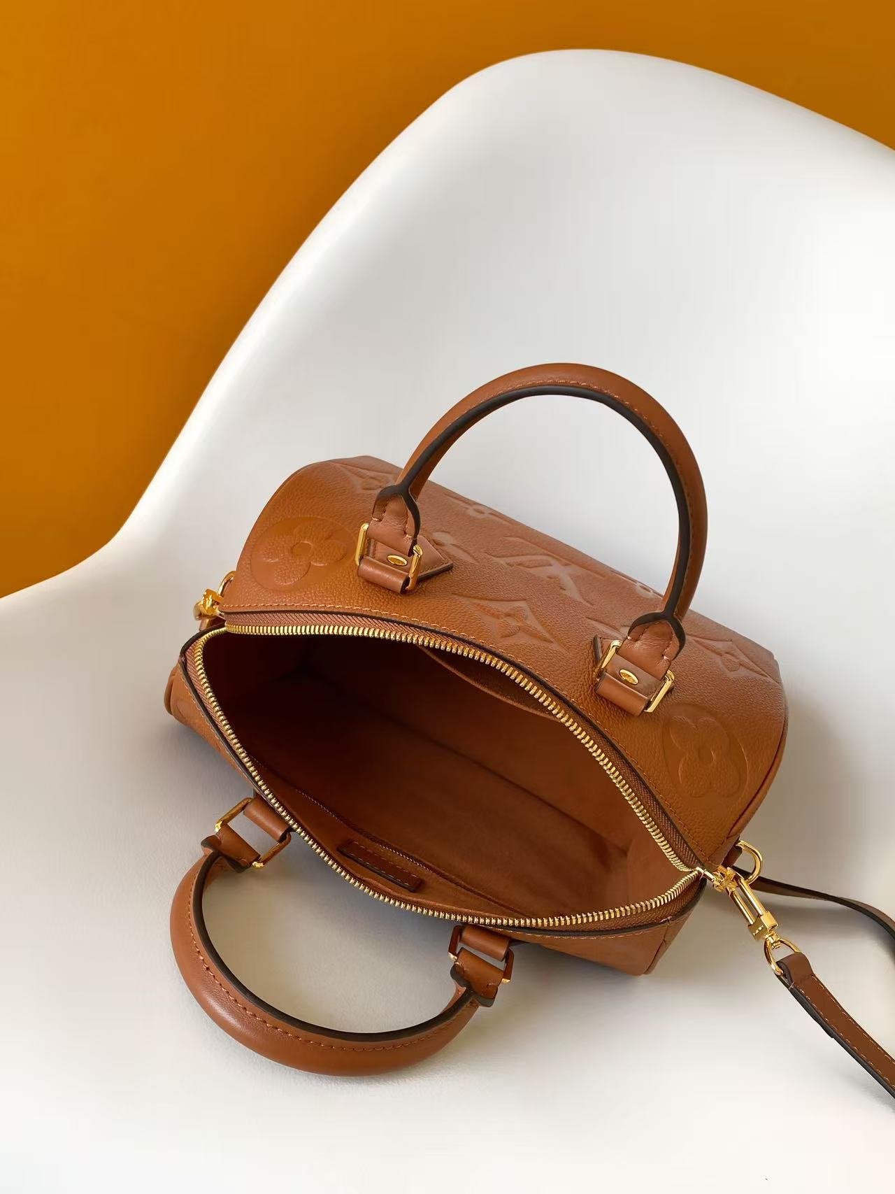 Louis Vuitton Speedy Bandouliere 25 Monogram Empreinte Leather Crossbody Bag - Image 8