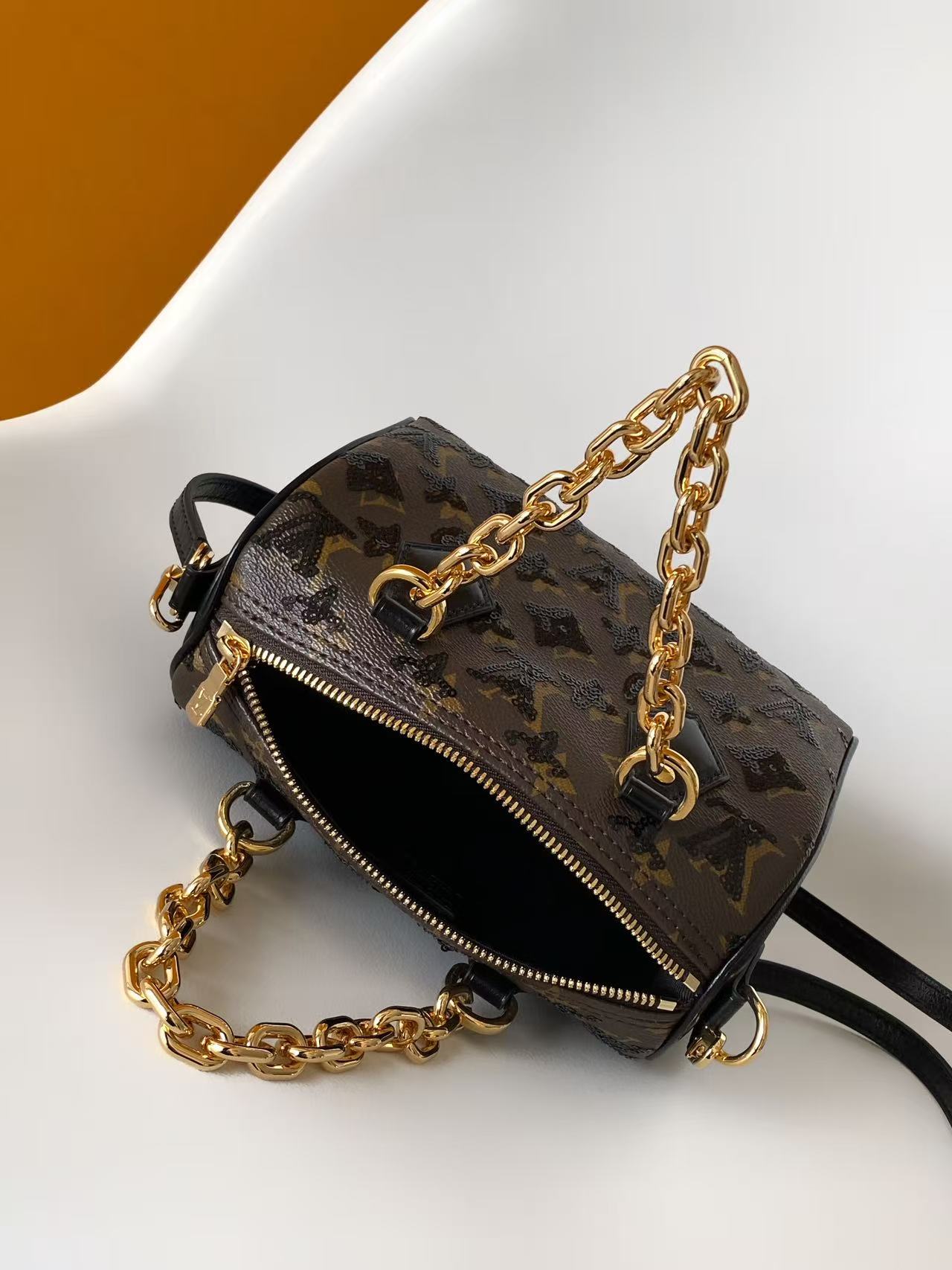 Louis Vuitton Speedy Bandoulière 20 Monogram Sequins Crossbody Bag - Image 8