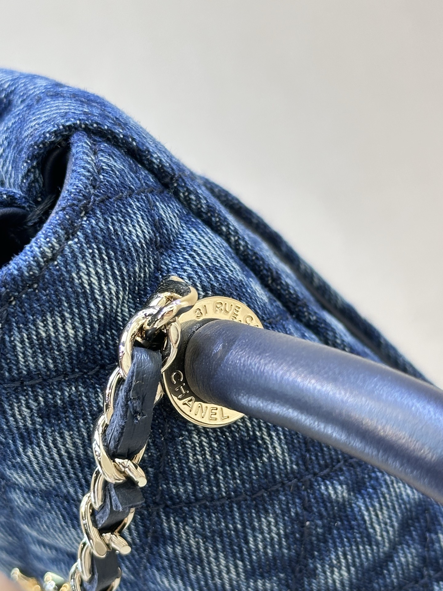 Coco Handle Mini Denim Bag - Image 8