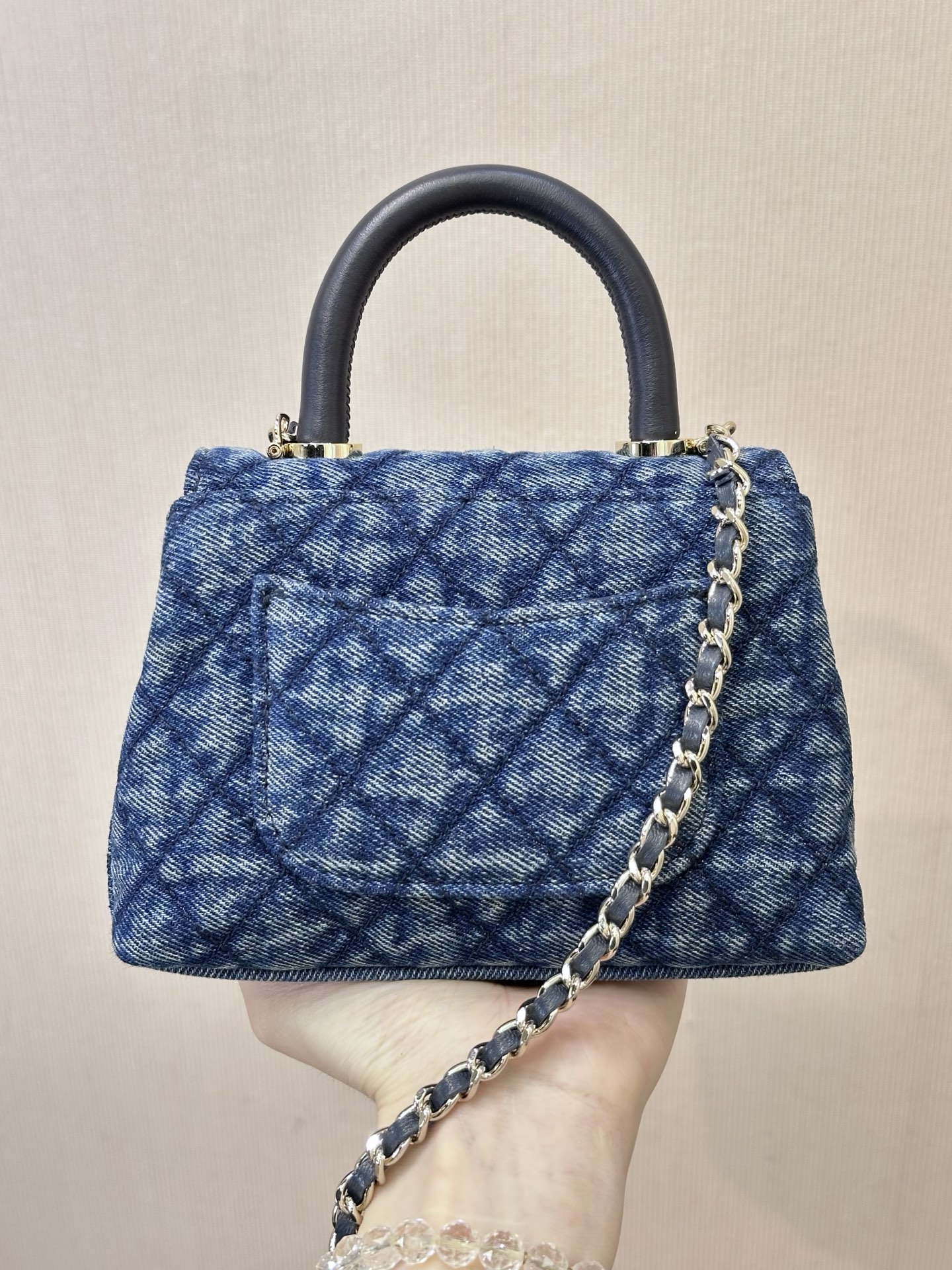Chanel Coco Handle Mini Denim Handbag - Image 8