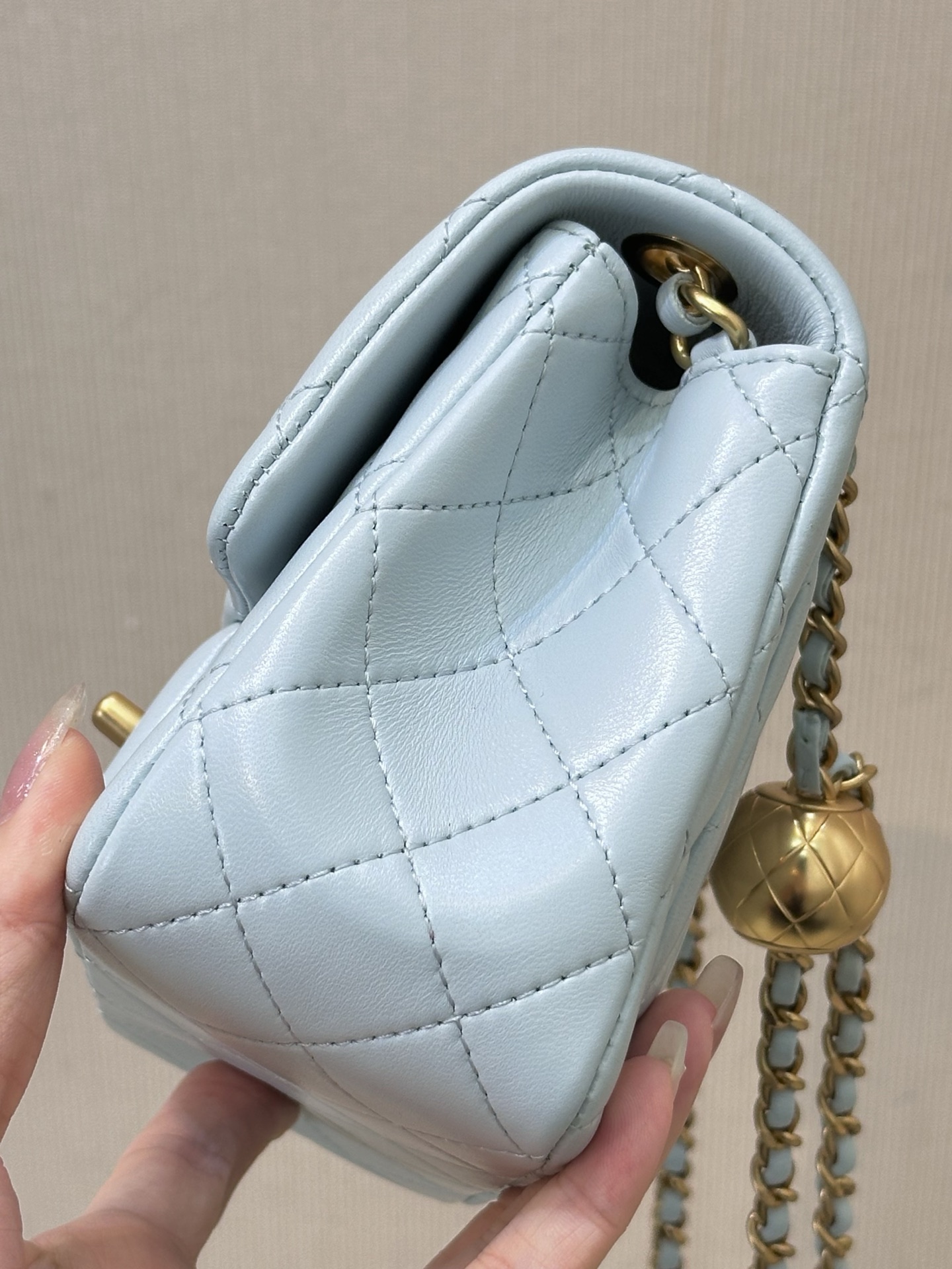 Chanel Chain Ball Leather Crossbody Bag - Small and Large Mini Sizes - Image 8