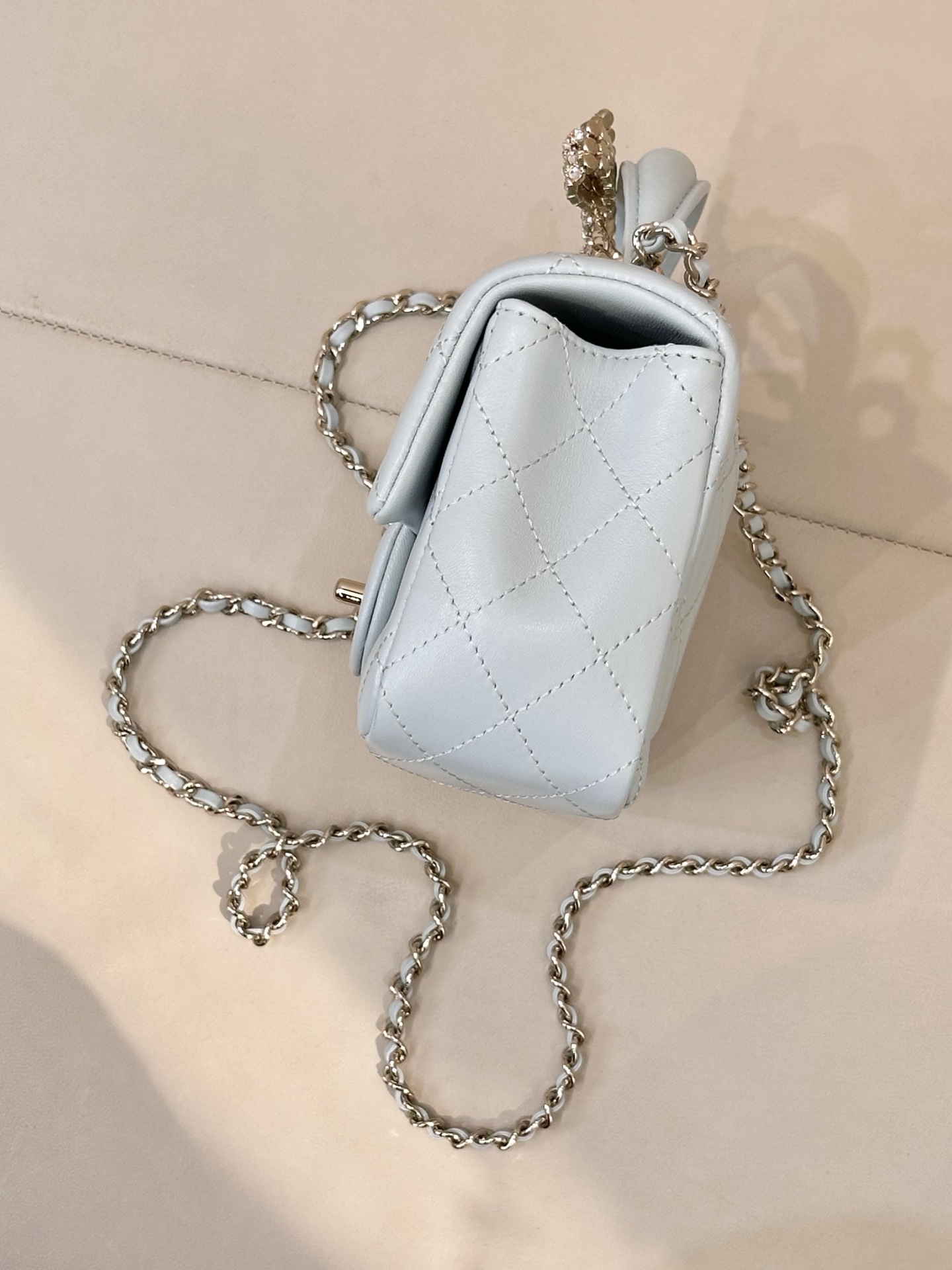 Chanel Classic Flap Mini Shoulder Bag with Handle - Image 8