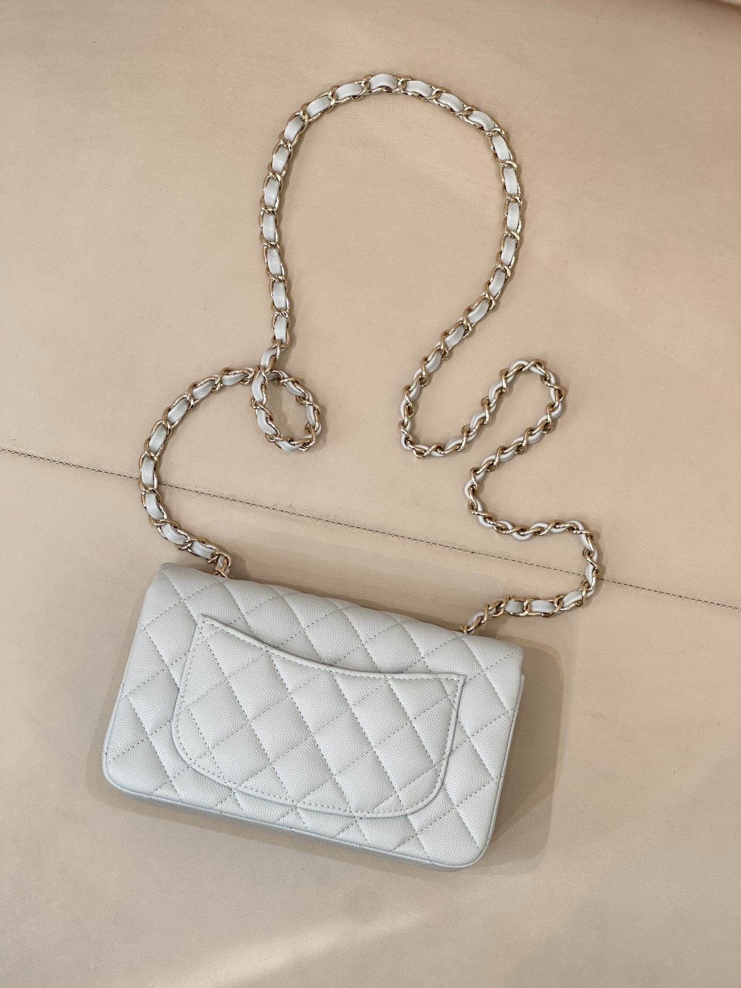 Chanel Classic Flap Bag 116 in Light Blue with Gold Hardware - Image 8