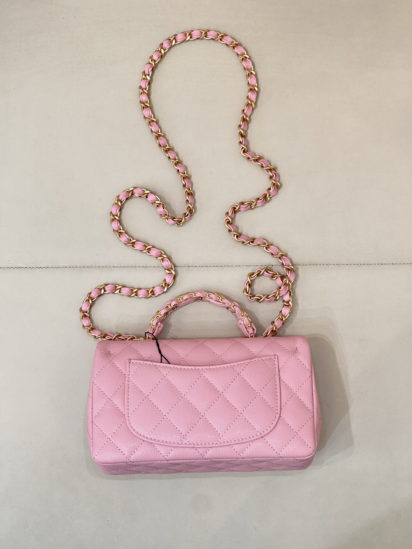 Chanel 24B Mini Classic Flap Bag in Pink - Image 8