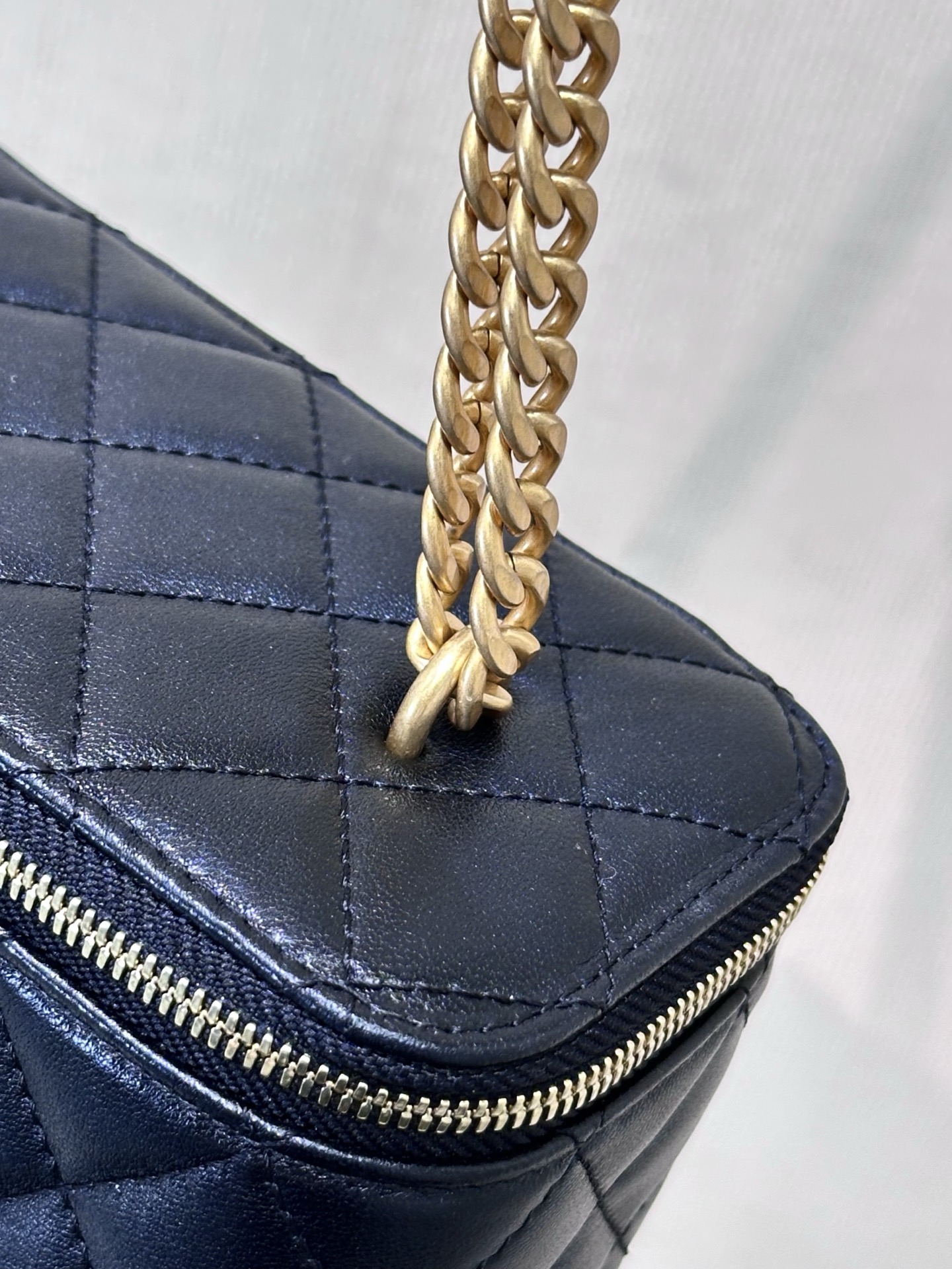 Mini Black Leather Chain Crossbody Bag - Image 8