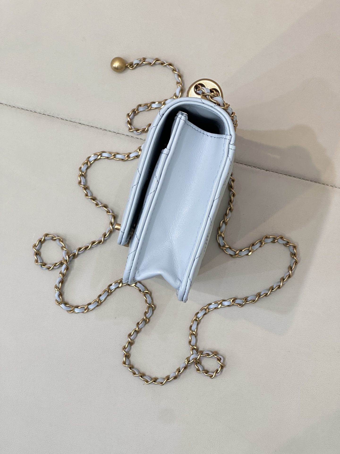 Quilted Genuine Leather WOC Chain Bag - Image 8