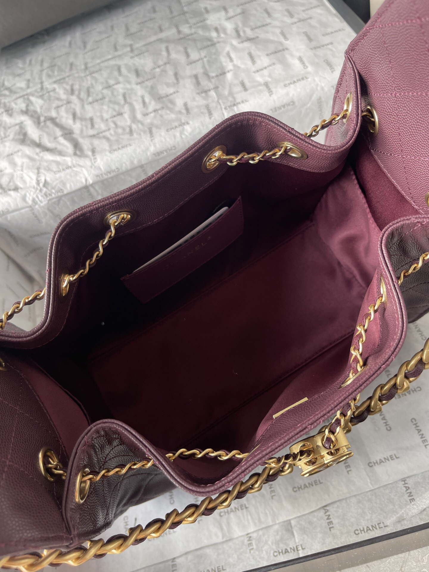 Chanel Quilted Leather Hobo Crossbody Bag AS5293 - Image 8