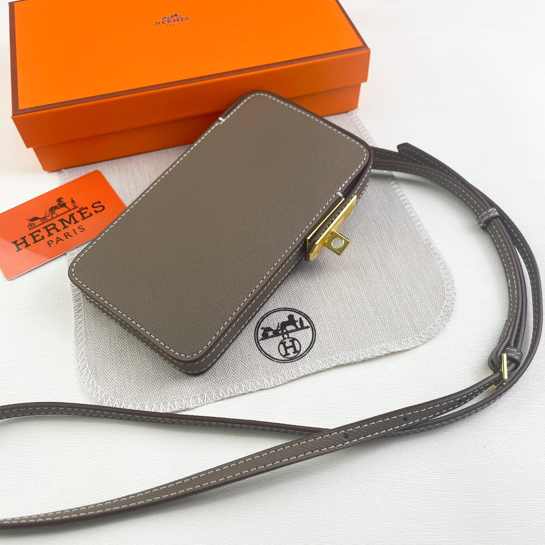 Hermès Hac a Box Tadelakt Calfskin Phone Case - Image 8