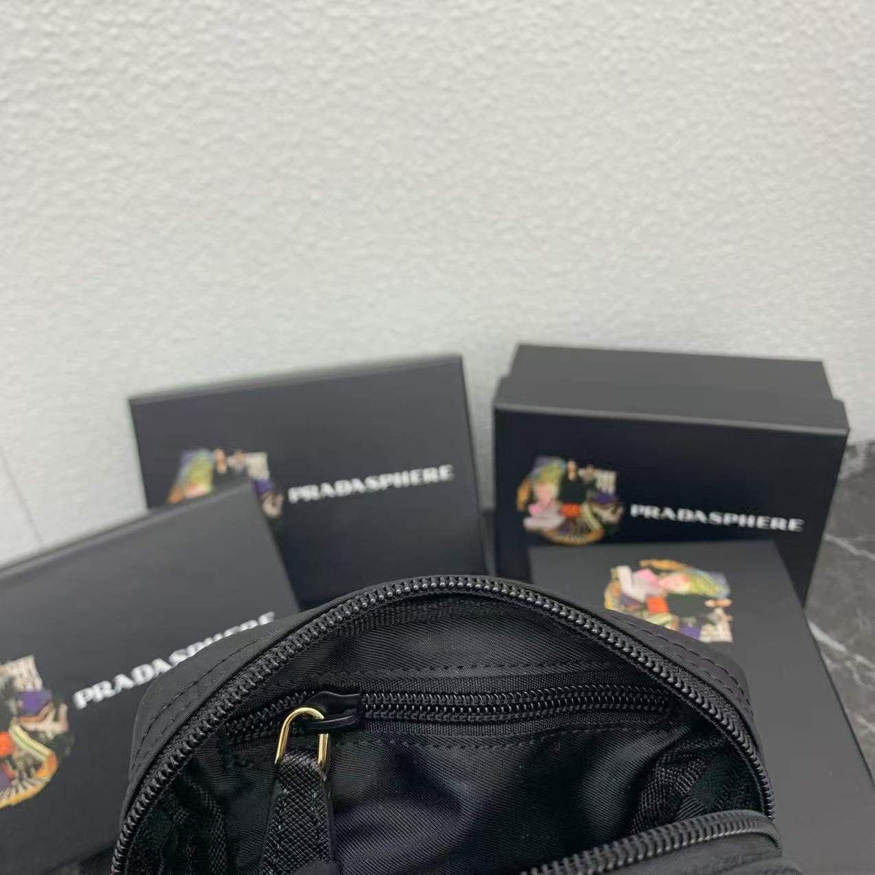 Prada Nylon Cosmetic Pouch with Triangle Logo - Image 8