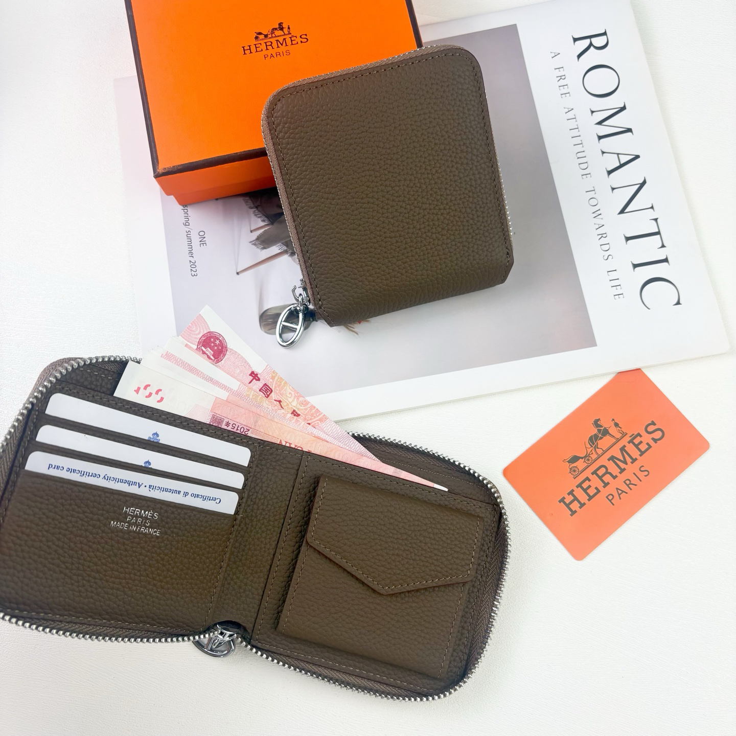 Hermès Silk'in Wallet in Calfskin - Image 8