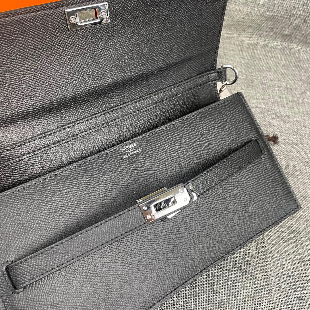 Hermès Kelly-Style Leather Shoulder Crossbody Bag - Image 8
