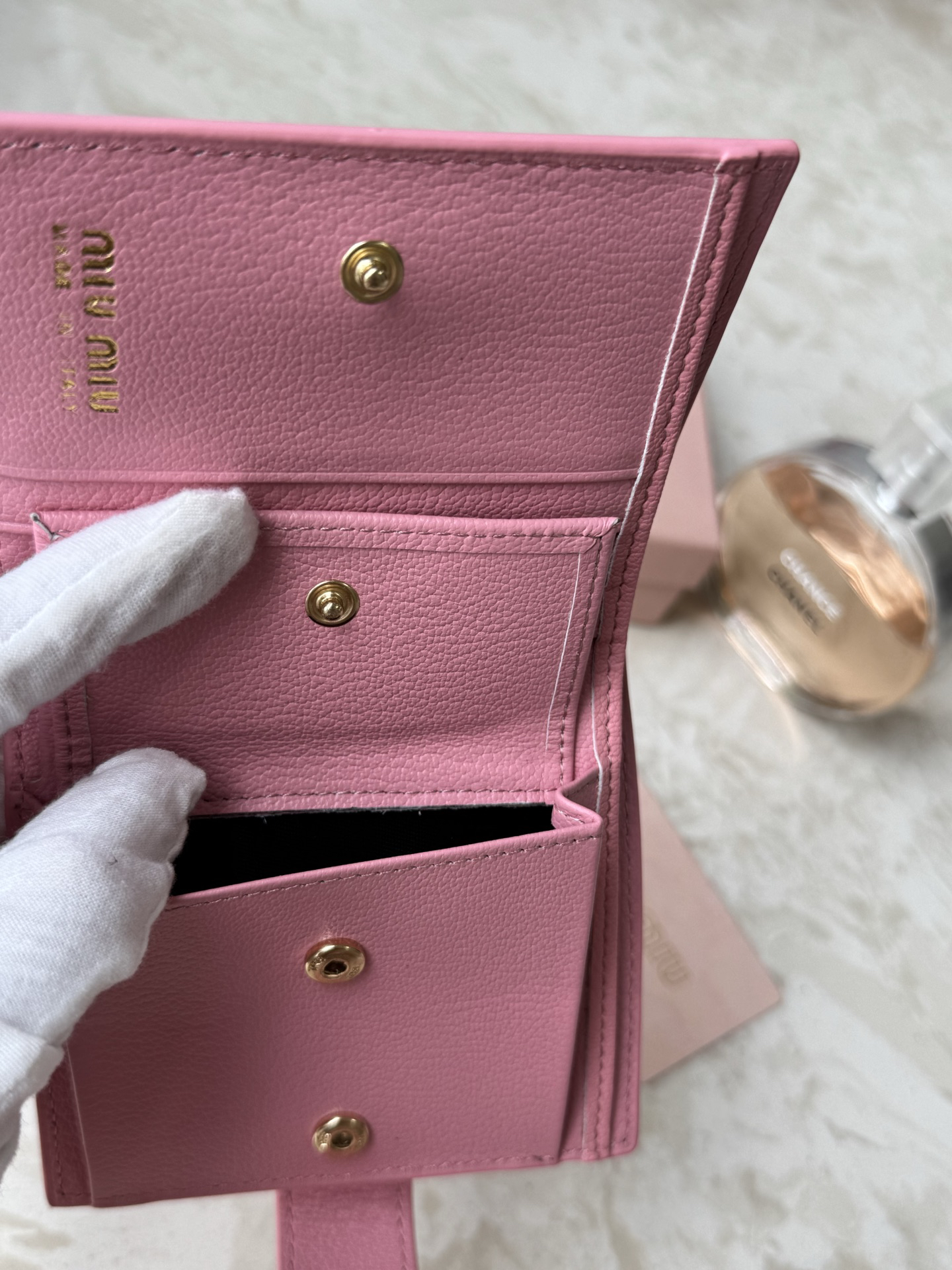Miu Miu Leather Card Holder - Image 8