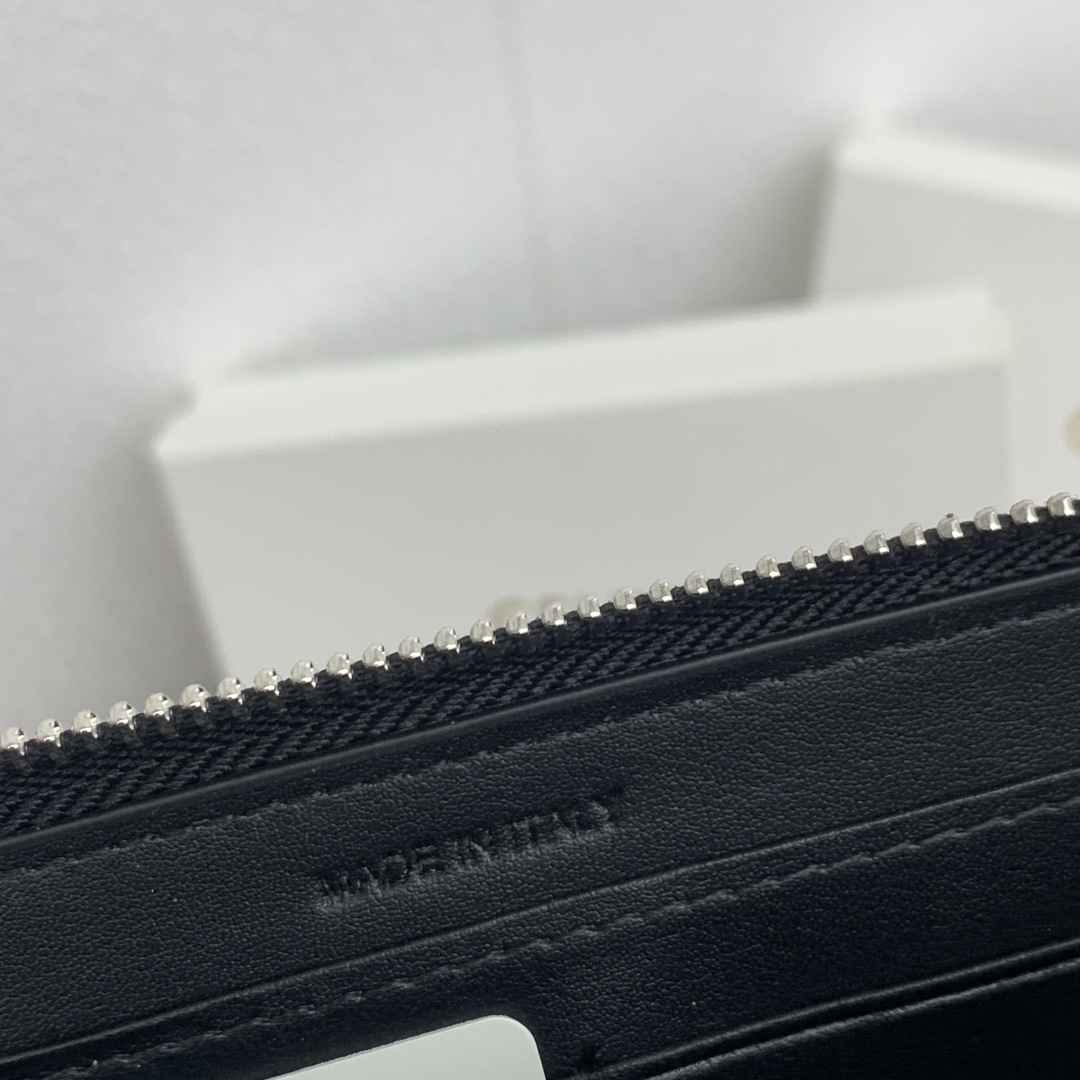 Celine Black Calfskin Large Zip Wallet - Image 8